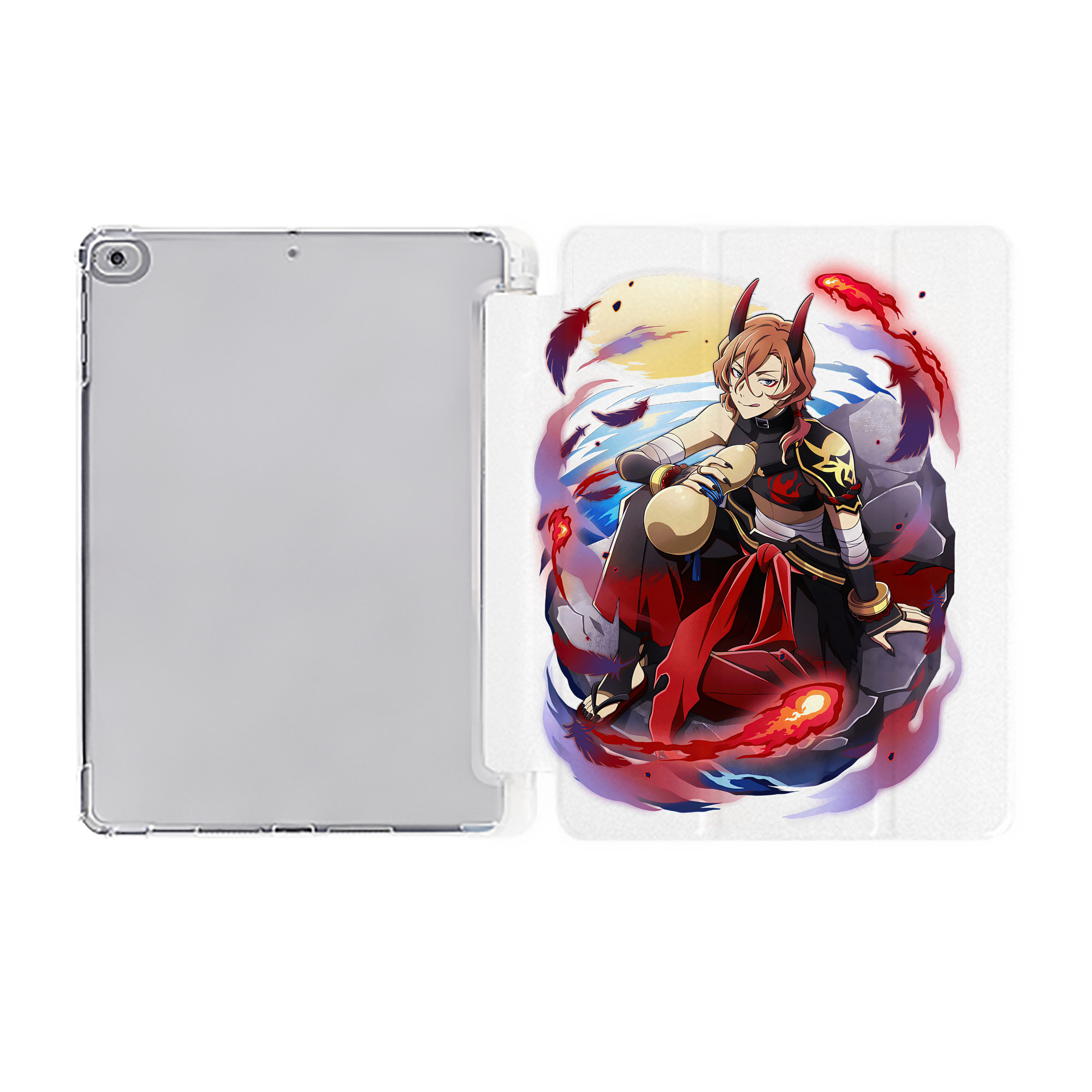 （画像用） 文豪ストレイドッグス Bungo Stray Dogs IPad ケース ペン収納付き 三つ折りスタンド PUレザー×シリコン 対応機種9.5/10.5/10.9インチ